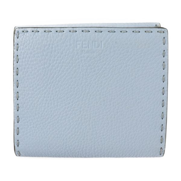 2229093007200 3 Fendi Selleria Peekaboo Leather Wallet Light Blue