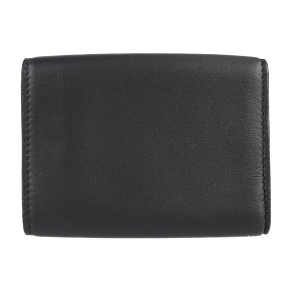 2230013008275 3 Bottega Veneta Intrecciato Tri fold Leather Wallet Black White