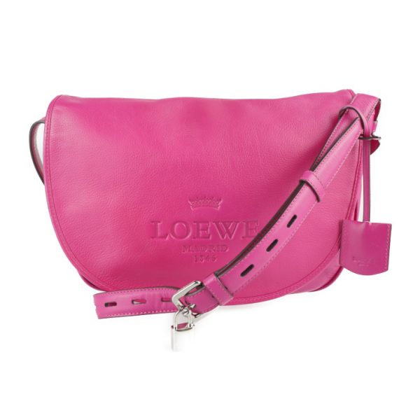 2230013008288 1 Loewe Heritage Calf Leather Crossbody Bag Pink