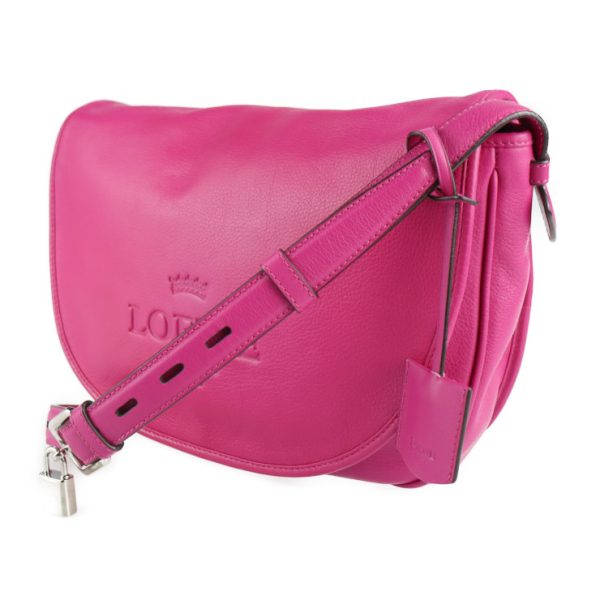 2230013008288 2 Loewe Heritage Calf Leather Crossbody Bag Pink