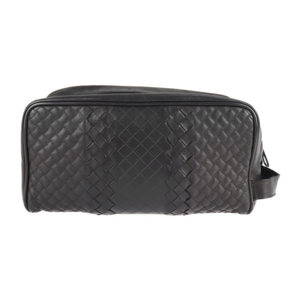 2231033007166 3 Bottega Veneta Intrecciato Leather Clutch Bag Black