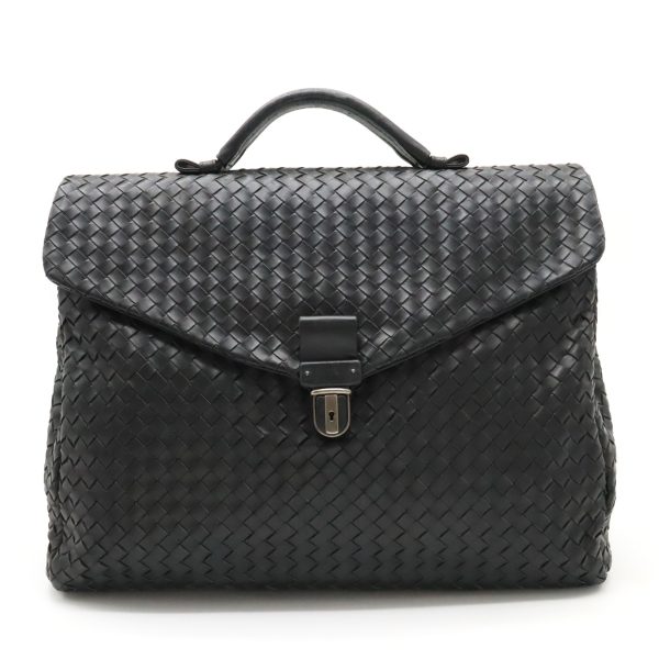 22340836 1 Bottega Veneta Intrecciato Briefcase Leather Business Bag Black