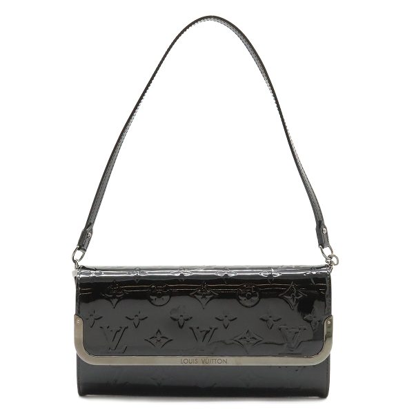 22370481 1 LOUIS VUITTON Monogram Vernis Rossmore MM 2WAY Clutch Bag Noir