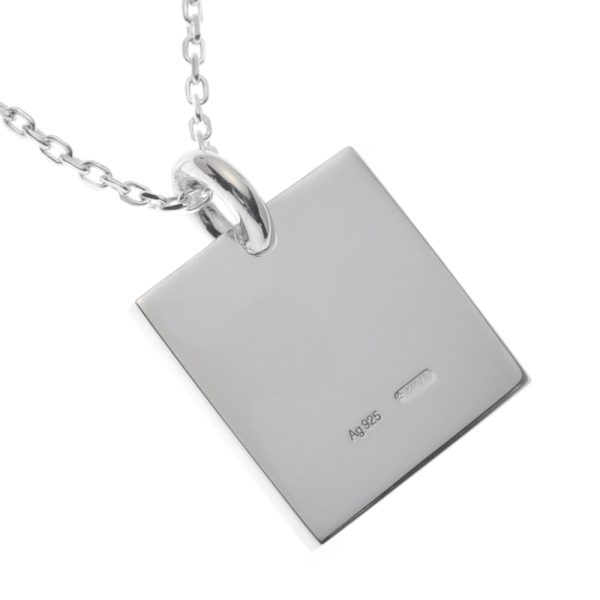 223869 j8400 8106 04 Gucci Square Plate Necklace Silver