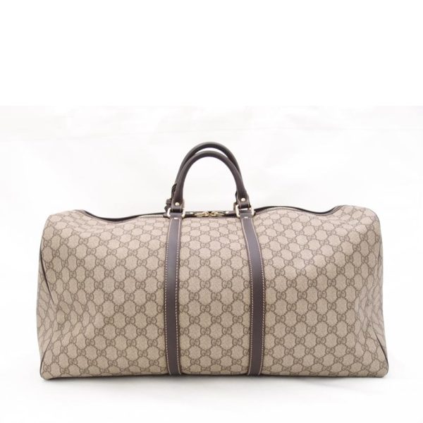 22415 2 Gucci GG Supreme Boston Bag Brown