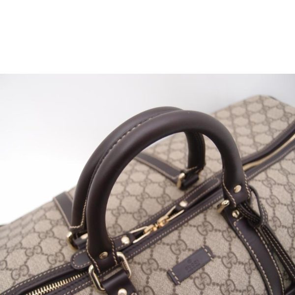 22415 4 Gucci GG Supreme Boston Bag Brown