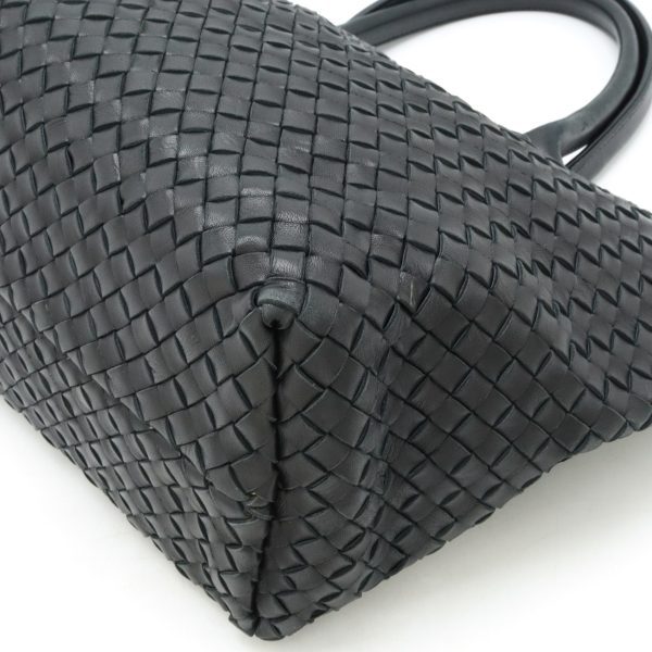 22420702 3 Bottega Veneta Intrecciato Cava PM Leather Tote Bag Black