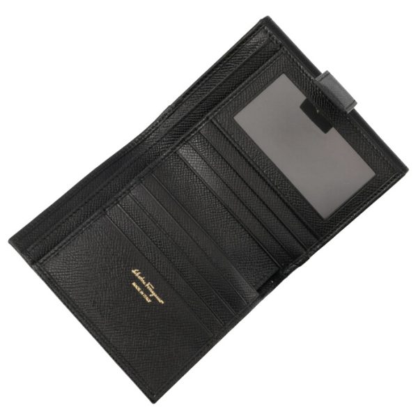 22c87700070010 4 Ferragamo Wallet Bifold Gancini Mini Pass Case Black