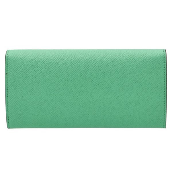 22d15000070532 2 Ferragamo Gancini Flap Bifold Long Wallet Mint Green