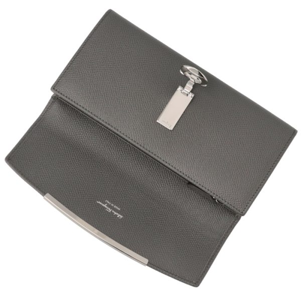 22d1500007 4 Ferragamo Long Wallet Bifold Gancini Flap Pass Case Black