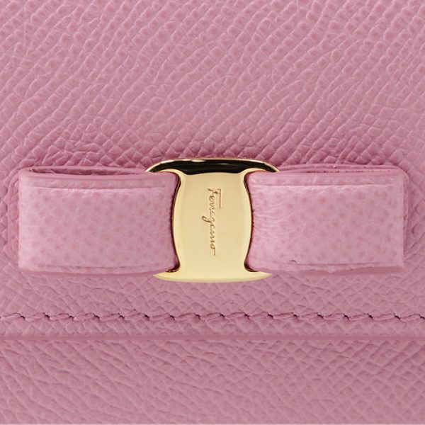 22d15500070533 3 Ferragamo Vara Ribbon Bifold Card Case Pink