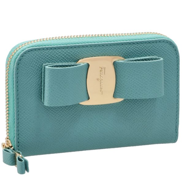 22d28800070444 Ferragamo Vara Coin Case Blue