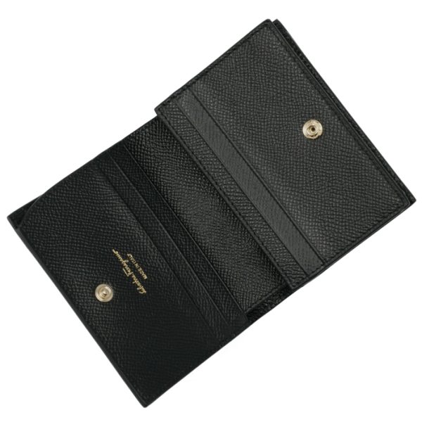 22d51500010010 4 Ferragamo Wallet Bifold New Vara Ribbon Mini Wallet Black