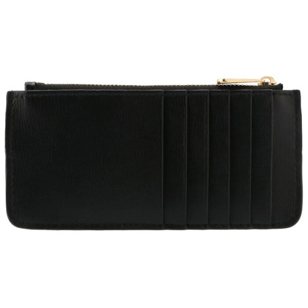 22e0100055 2 Ferragamo Card Case Top Zip Vara Fragment Mini Coin Purse Card Holder Black