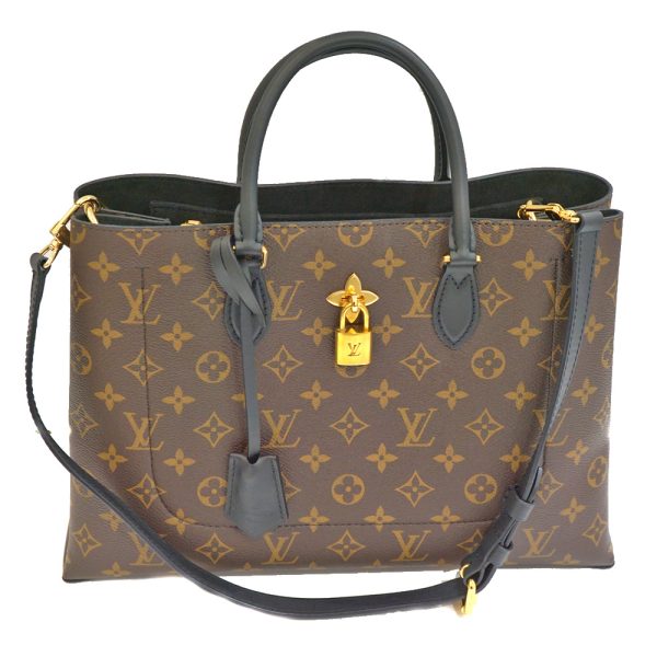 23 1127 10 Louis Vuitton Flower Tote 2way Shoulder Bag Brown