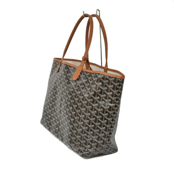 23 1150 2 Goyard Saint Louis PM Tote Bag Black Brown