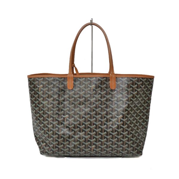 23 1150 3 Goyard Saint Louis PM Tote Bag Black Brown