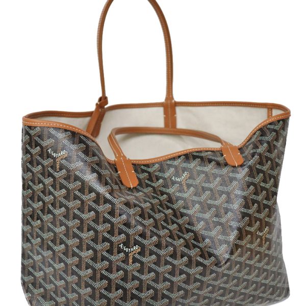 23 1150 8 Goyard Saint Louis PM Tote Bag Black Brown