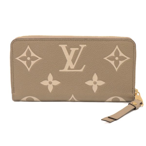 23 1280 02 Louis Vuitton Zippy Wallet Round Zipper Beige