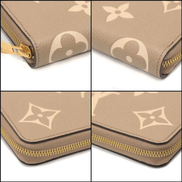 23 1280 06 Louis Vuitton Zippy Wallet Round Zipper Beige