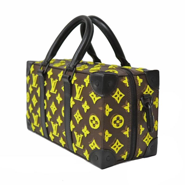 23 3455 2 Louis Vuitton Speedy Soft Trunk Brown x Yellow