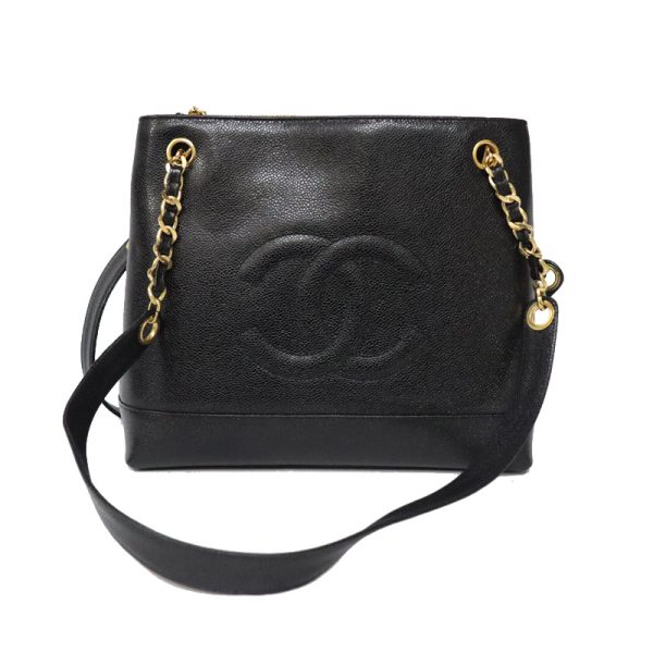 23 4016 1 Chanel Tote Bag Caviar Skin Black