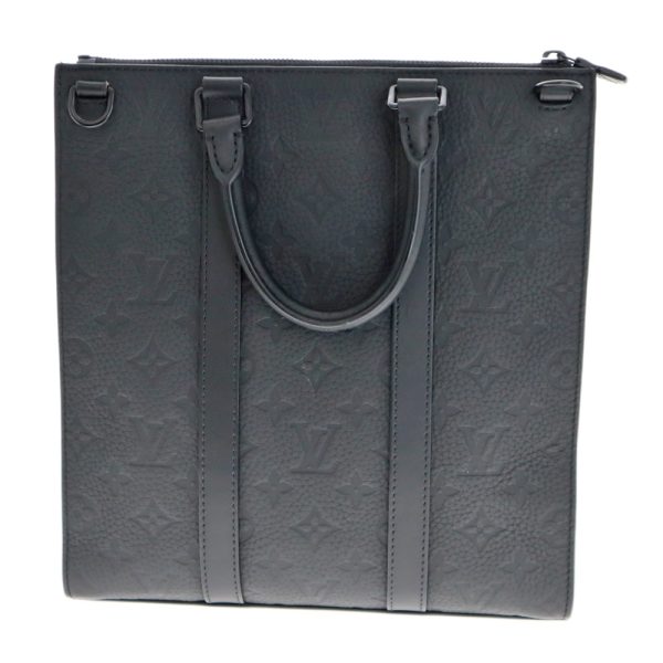 23 4853 2 Louis Vuitton Sac Pla Cloth Leather Black