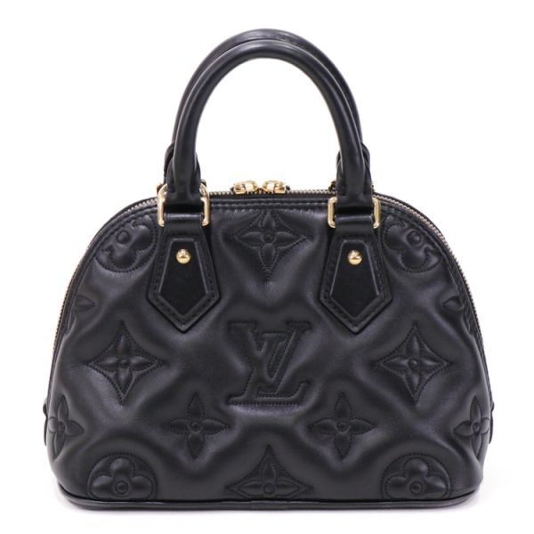 23 4988 04 Louis Vuitton Alma Soft Calf Leather BB 2 Way Shoulder Bag Noir