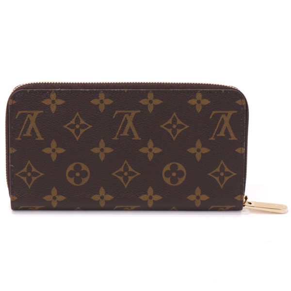 23 5779km22 0285 03 Louis Vuitton Monogram Round Zipper Wallet Bag Brown