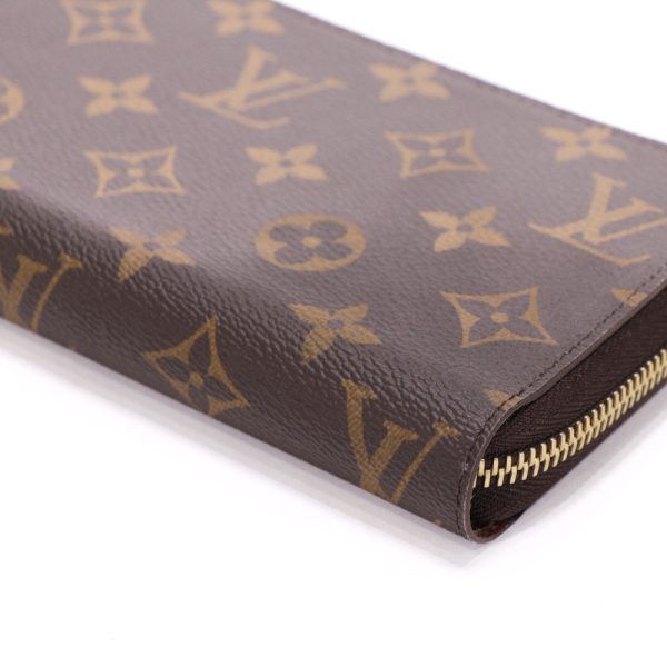 23 5779km22 0285 07 Louis Vuitton Monogram Round Zipper Wallet Bag Brown