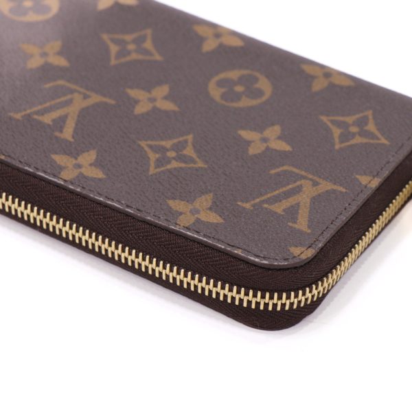 23 5779km22 0285 09 Louis Vuitton Monogram Round Zipper Wallet Bag Brown