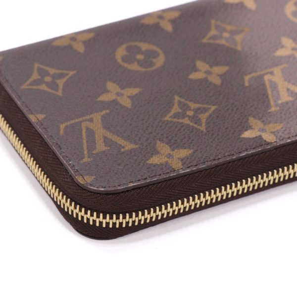 23 5779km22 0285 10 Louis Vuitton Monogram Round Zipper Wallet Bag Brown