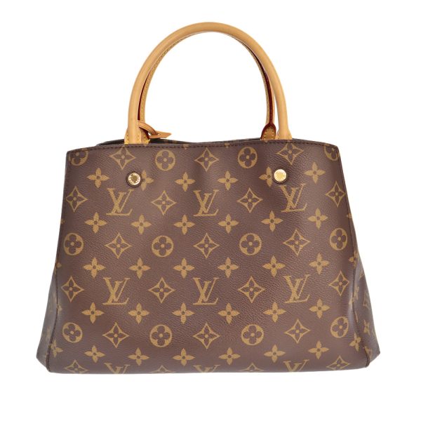 23 6001 2 Louis Vuitton Montaigne MM Handbag Brown