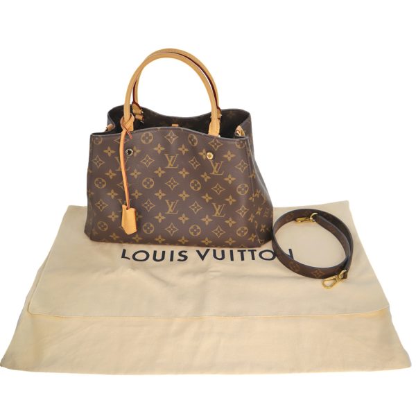 23 6001 20 Louis Vuitton Montaigne MM Handbag Brown