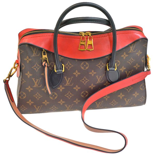 23 622 13 Louis Vuitton Tuileries Tote Shoulder Red Brown