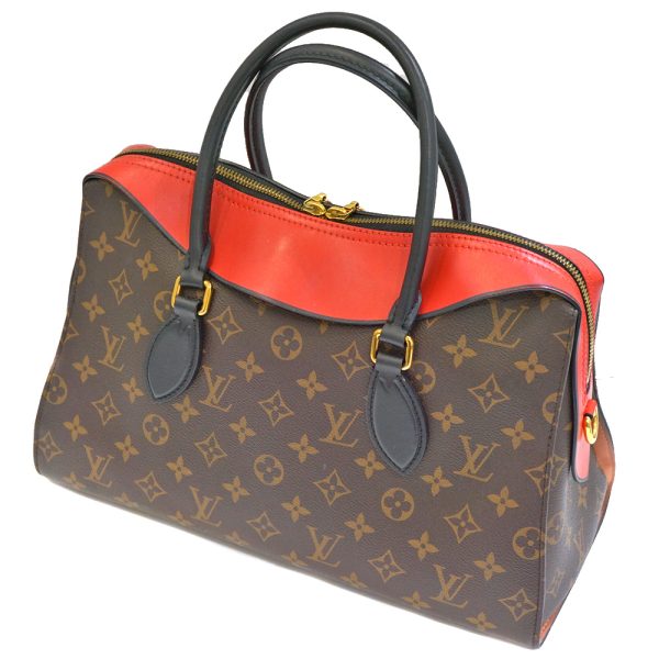 23 622 2 Louis Vuitton Tuileries Tote Shoulder Red Brown