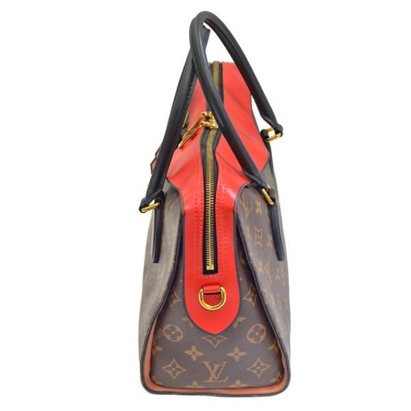 23 622 3 Louis Vuitton Tuileries Tote Shoulder Red Brown