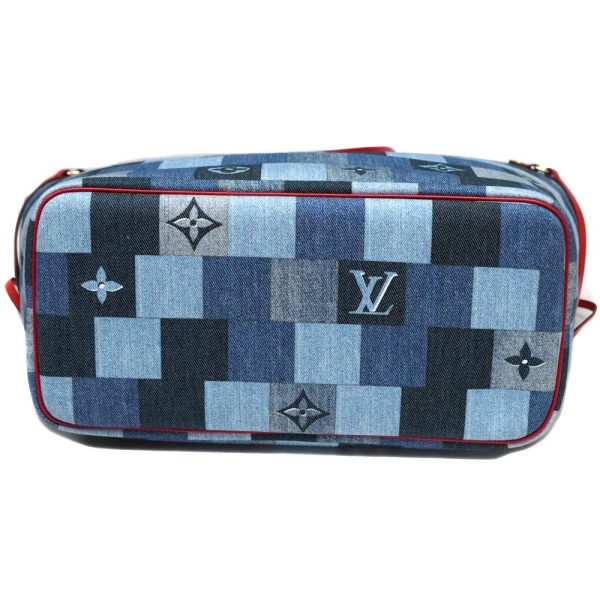 23 636 5 Louis Vuitton Patchwork Neverfull MM Tote Blue Red