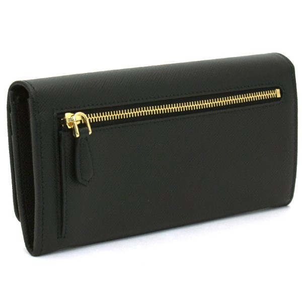 230110 wa1 13 2 PRADA Long Wallet Calfskin Leather Black