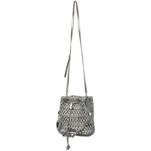 23013640 03 Miu Miu 5BE050 Bucket Bag Matelasse Crystal