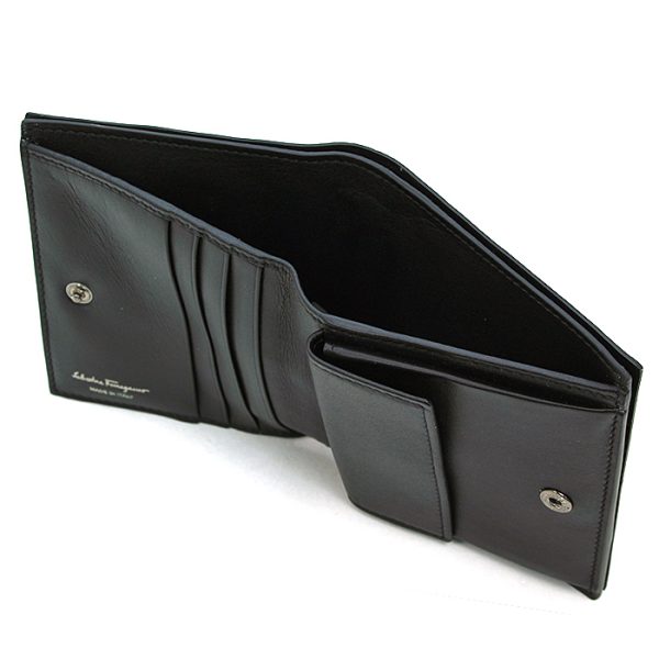 230204 wa10 4 4 Ferragamo Bifold Wallet Leather Black