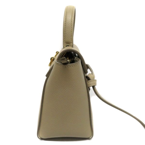 23022113 Celine Pico Grained Calfskin 2 Way Beit Shoulder Bag Beige