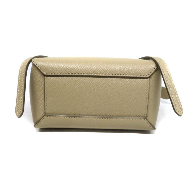 23022115 Celine Pico Grained Calfskin 2 Way Beit Shoulder Bag Beige