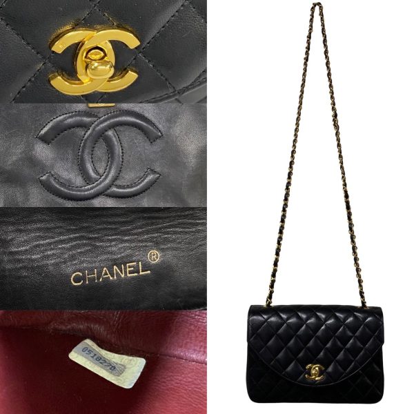 230318rvk 14007 4 Chanel Matelasse Coco Mark Turnlock Lambskin Shoulder Bag Black