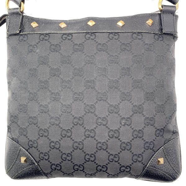 23040016 03 Gucci Gg Canvas Studded Shoulder Bag Black