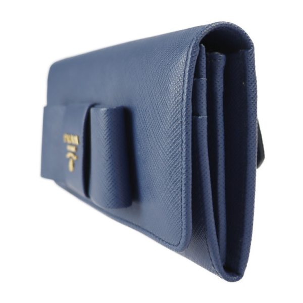 2304023008027 2 Prada Saffiano Bifold Leather Wallet Blue