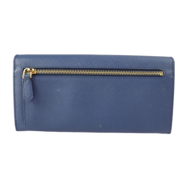 2304023008027 3 Prada Saffiano Bifold Leather Wallet Blue