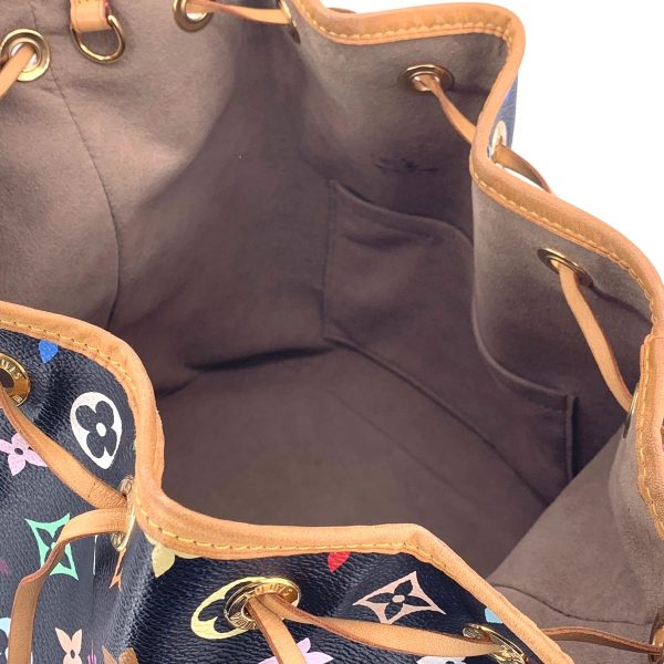 23044349 07 Louis Vuitton Petit Noe Monogram Drawstring Shoulder Bag Multicolor Noir