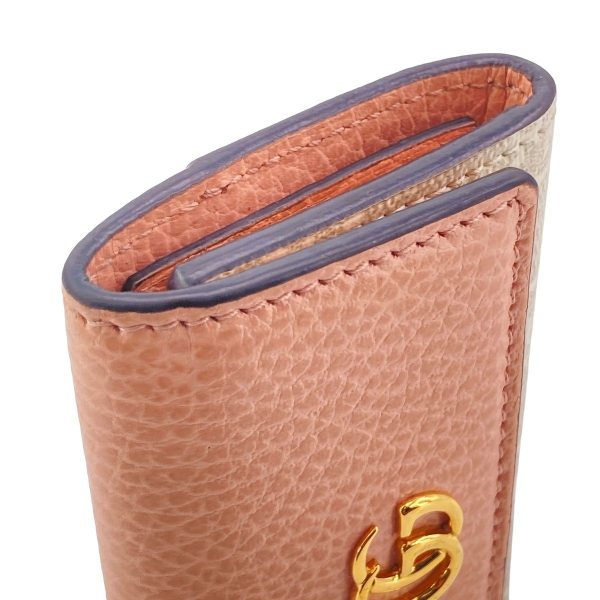 23044516 08 Gucci GG Marmont Key Case 6 Key Pink Copper