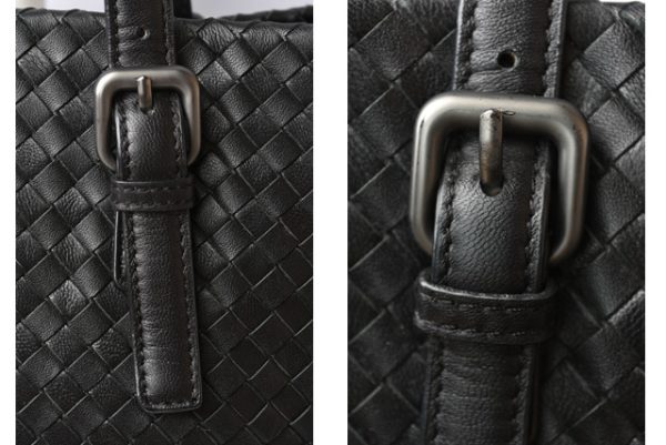 230454 bv 3 Bottega Veneta Intrecciato Leather Tote Bag Black